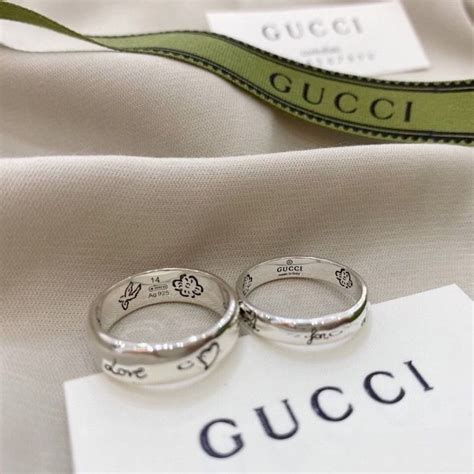 gucci gold ring band|gucci couple ring.